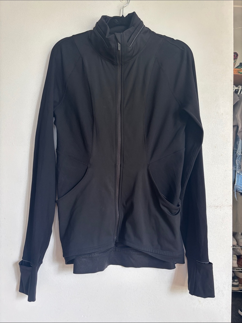 lululemon athletica Black Full-Zip Running Sweatshirt
